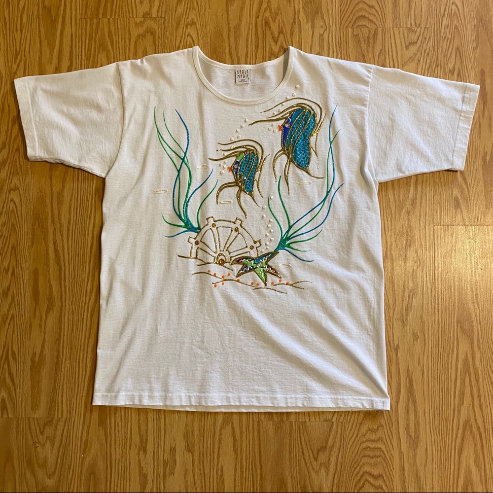 Vintage Karla Marie Shirt Nautical Marine life
